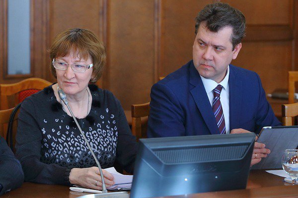 Виталий Голубенко вместе с главой министерства экономического развития Ольгой Молчановой